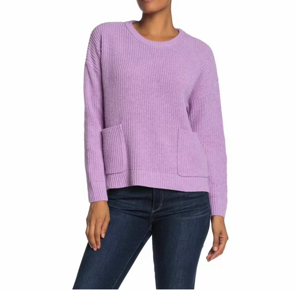 melloday two pocket knitted sweater Purple